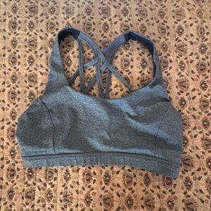 Lululemon Free To Be Serene Bra Heathered Grey Sz 8